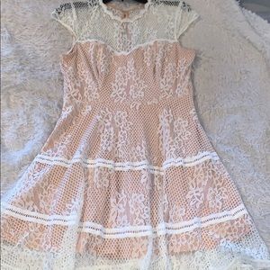 Light pink dress with lace